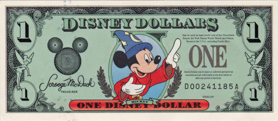 1994 $1 Disney Dollar Mickey PMG 65 EPQ (DIS33) - Elite